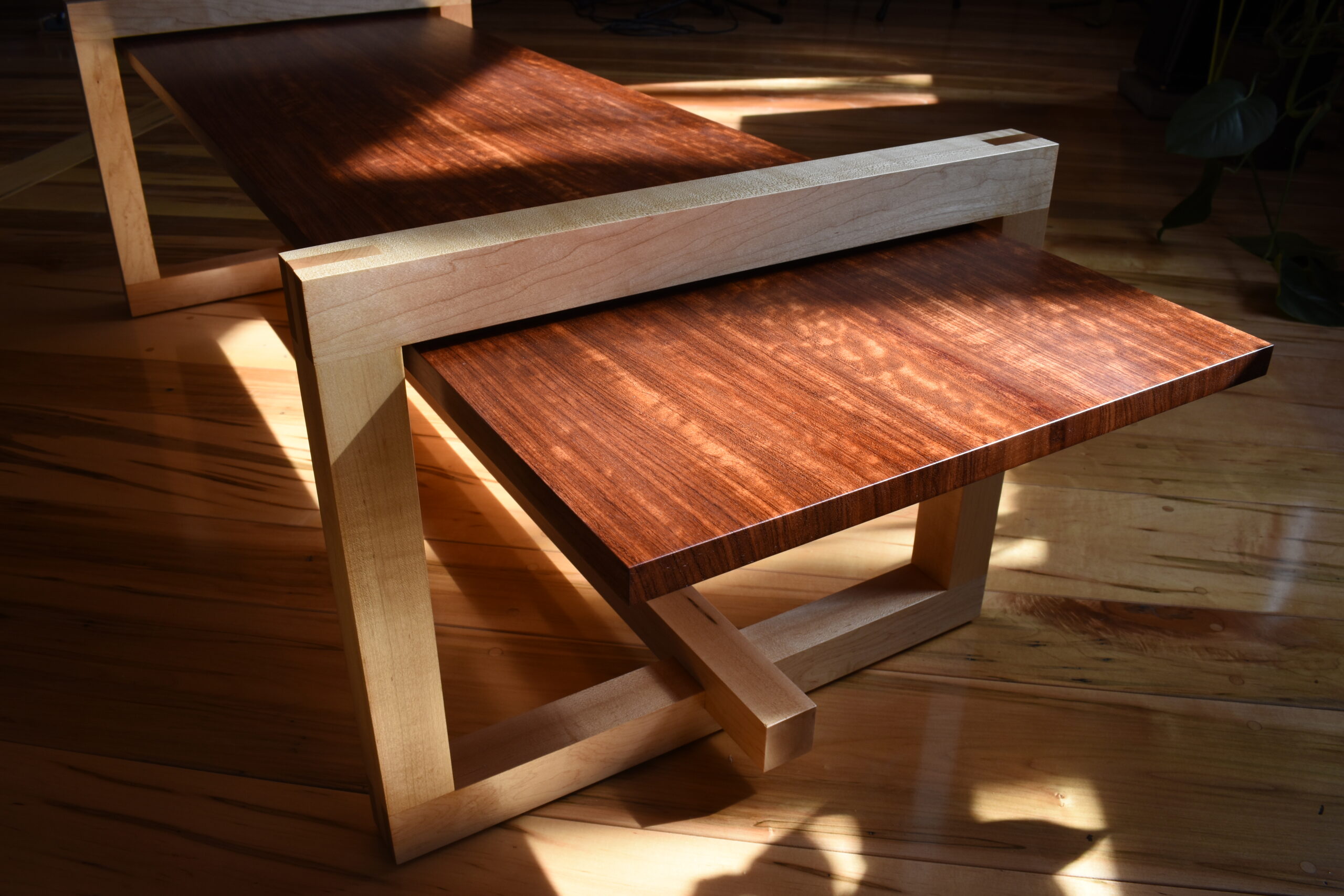 Bubinga and Maple coffee table