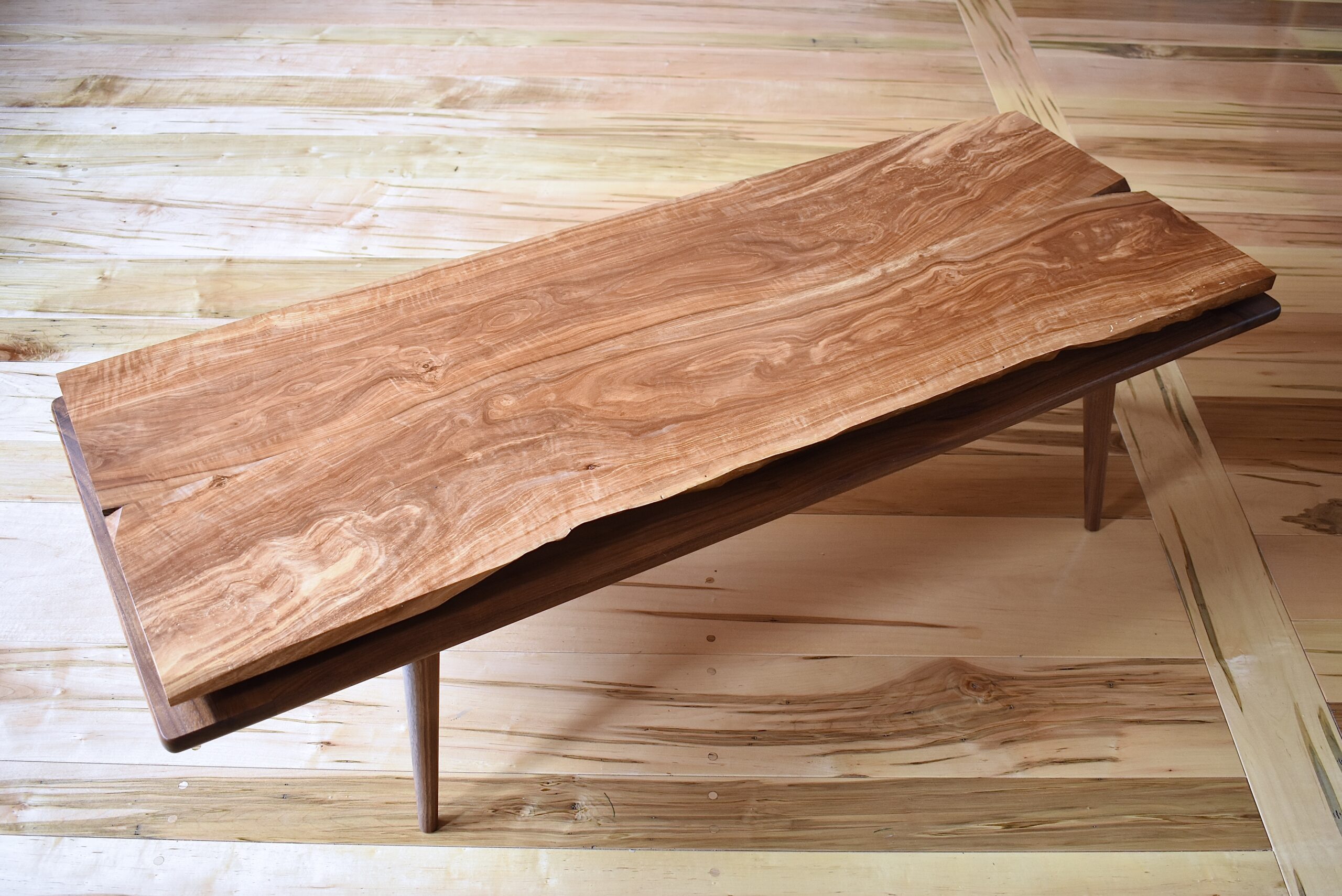 Apple and walnut low table - SOLD!
