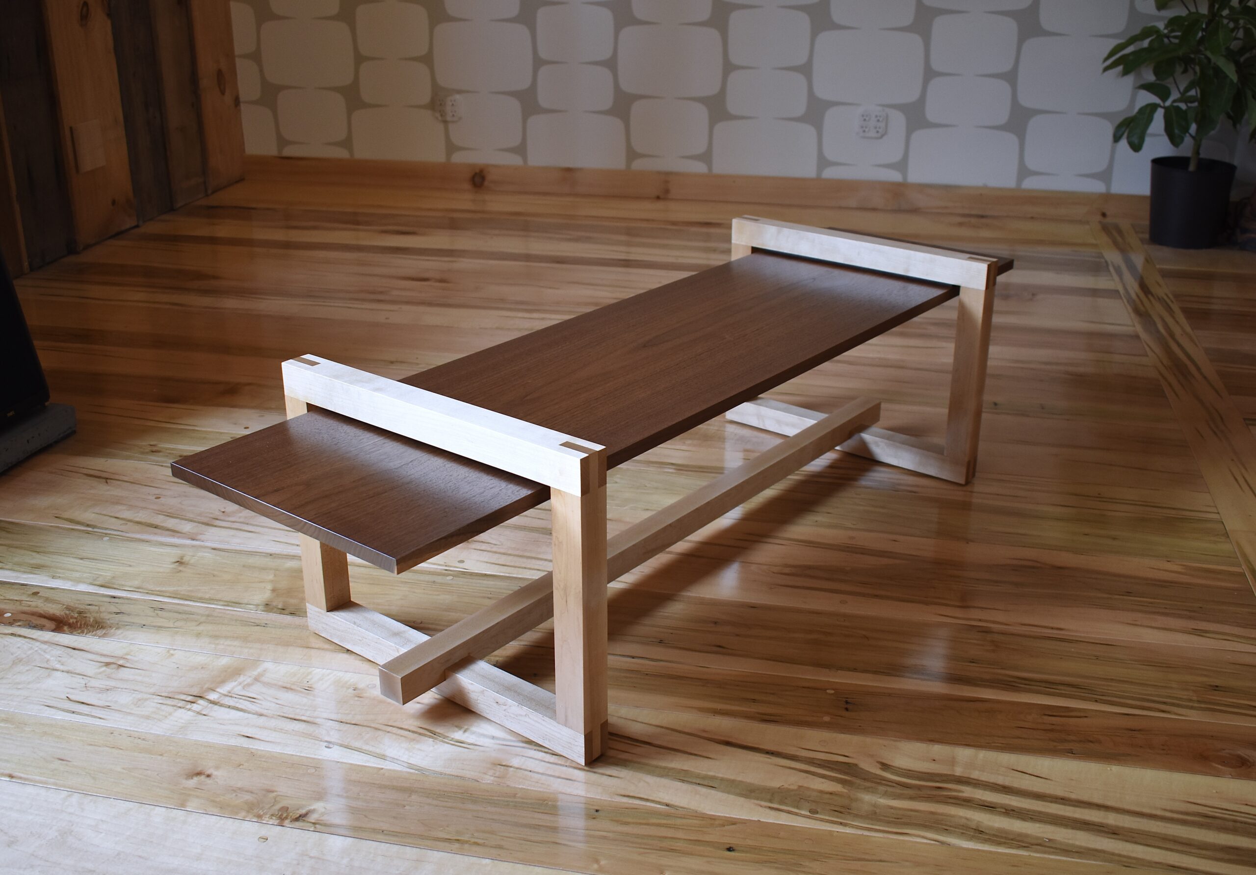 Walnut and Maple coffee table