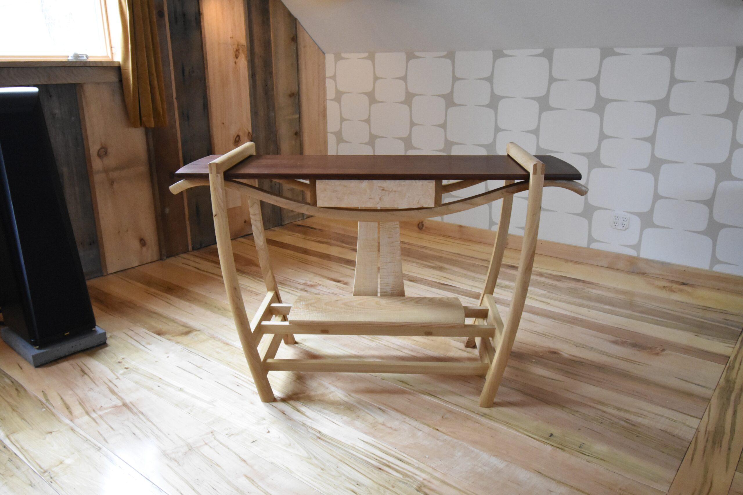 Elm and Rosewood Hall Table